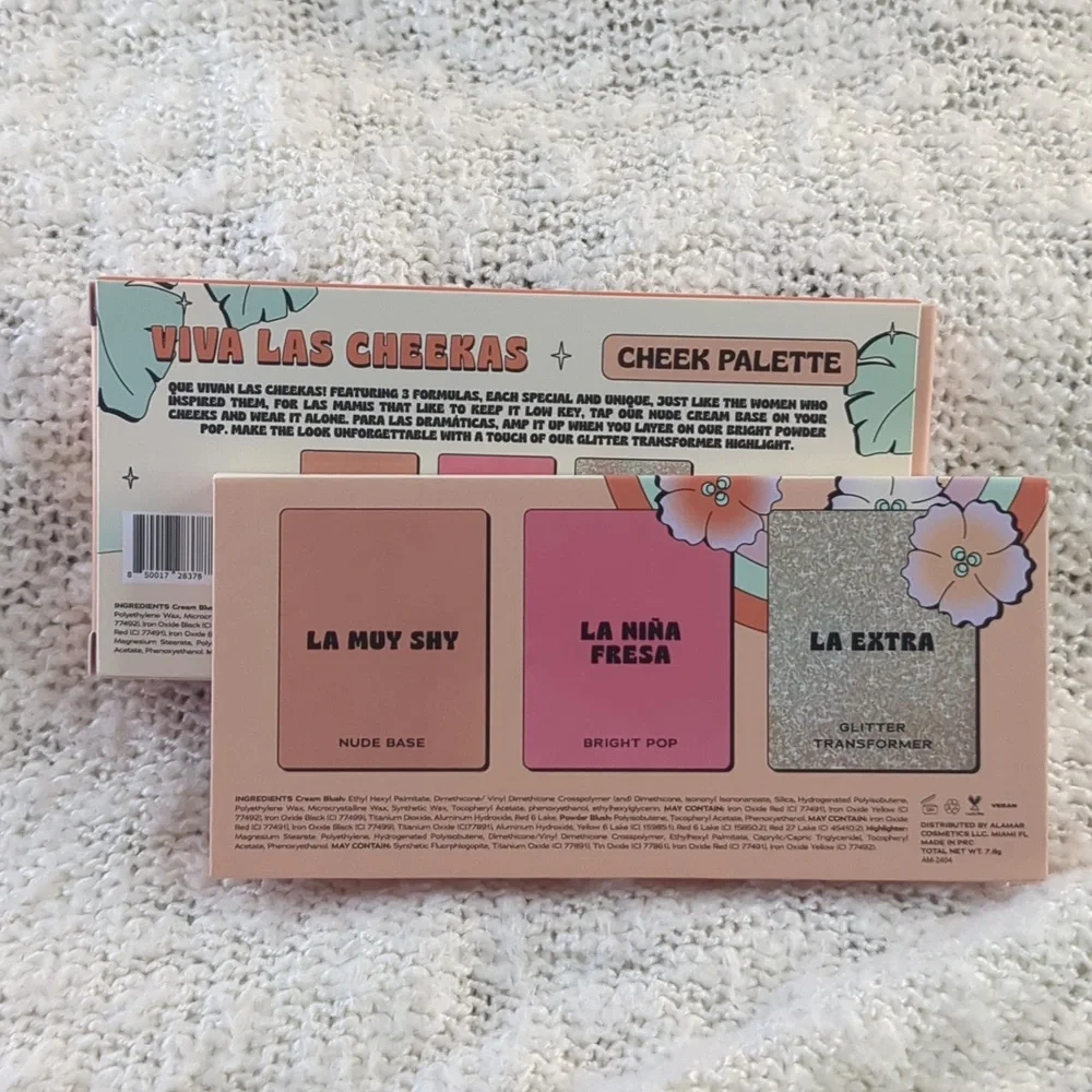 Alamar Viva Las Cheekas Cheek Palette in Fair/Light, 7.8g/0.28oz